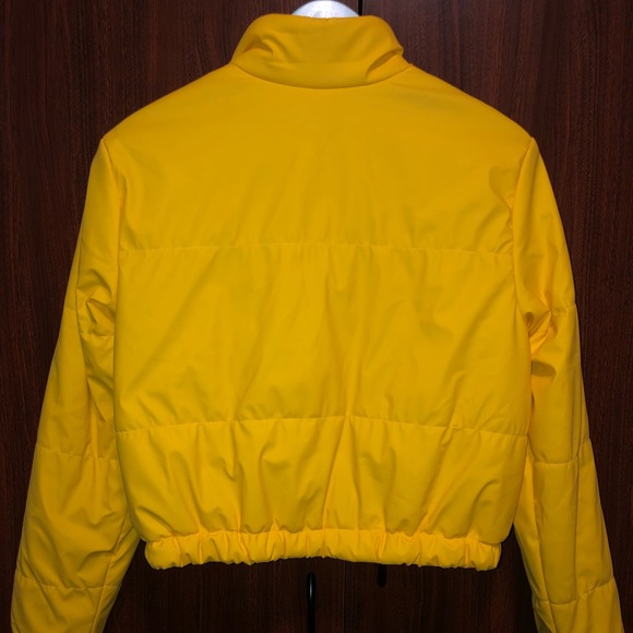 CUTE YELLOW PUFFER JACKET// YELLOW BUBBLE COAT - Picture 4 of 8